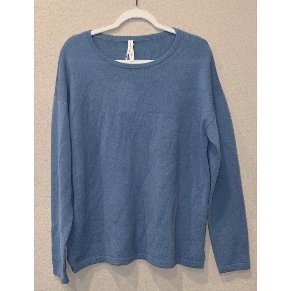 Van Winkle Co 100% Cashmere Light Blue Sweater Women’s L NWT $138